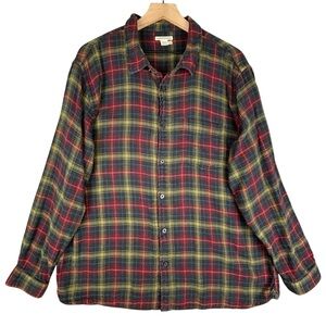 Carbon 2 Cobalt Shirt Mens XXL Red Green Plaid Flannel Gauzey Outdoor Classic